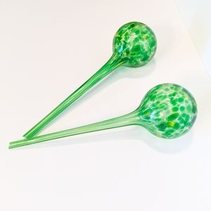 Plant Watering Globes - Set of 2 - Green